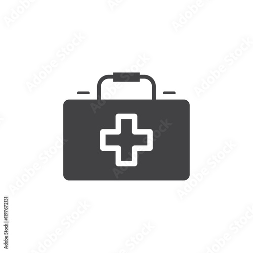 First aid icon Symbol mark in filled style