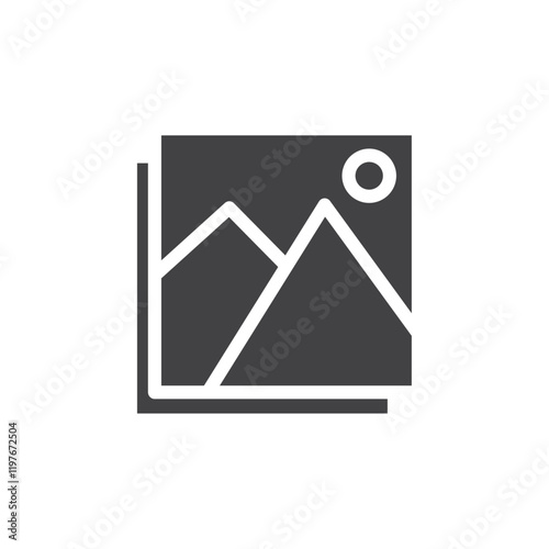 Gallery icon Symbol mark in filled style
