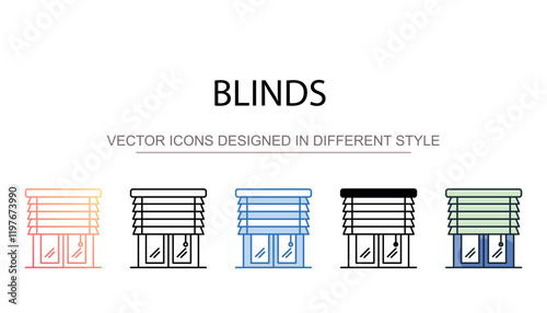 Blinds icon design with white background stock illustration