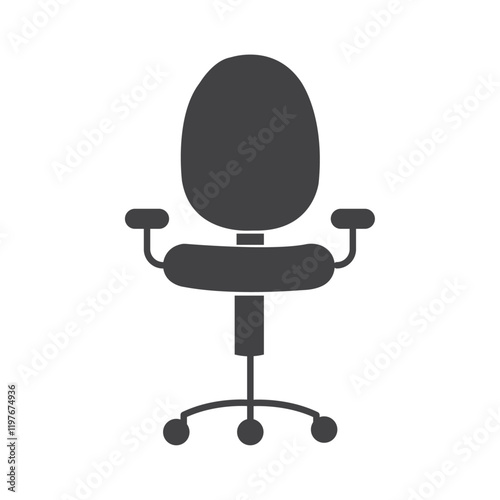 Office chair icon Symbol mark in filled style