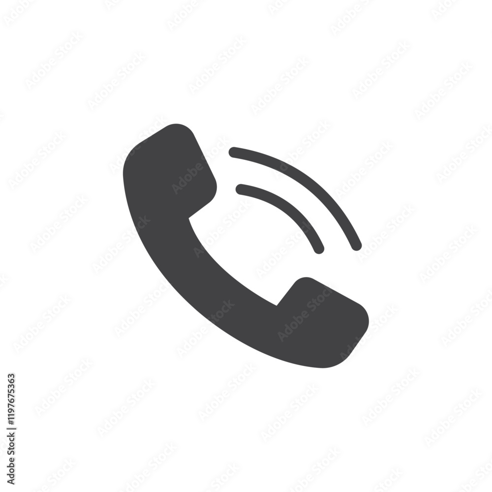 Phone call icon Symbol mark in filled style Phone call icon Symbol mark in filled style