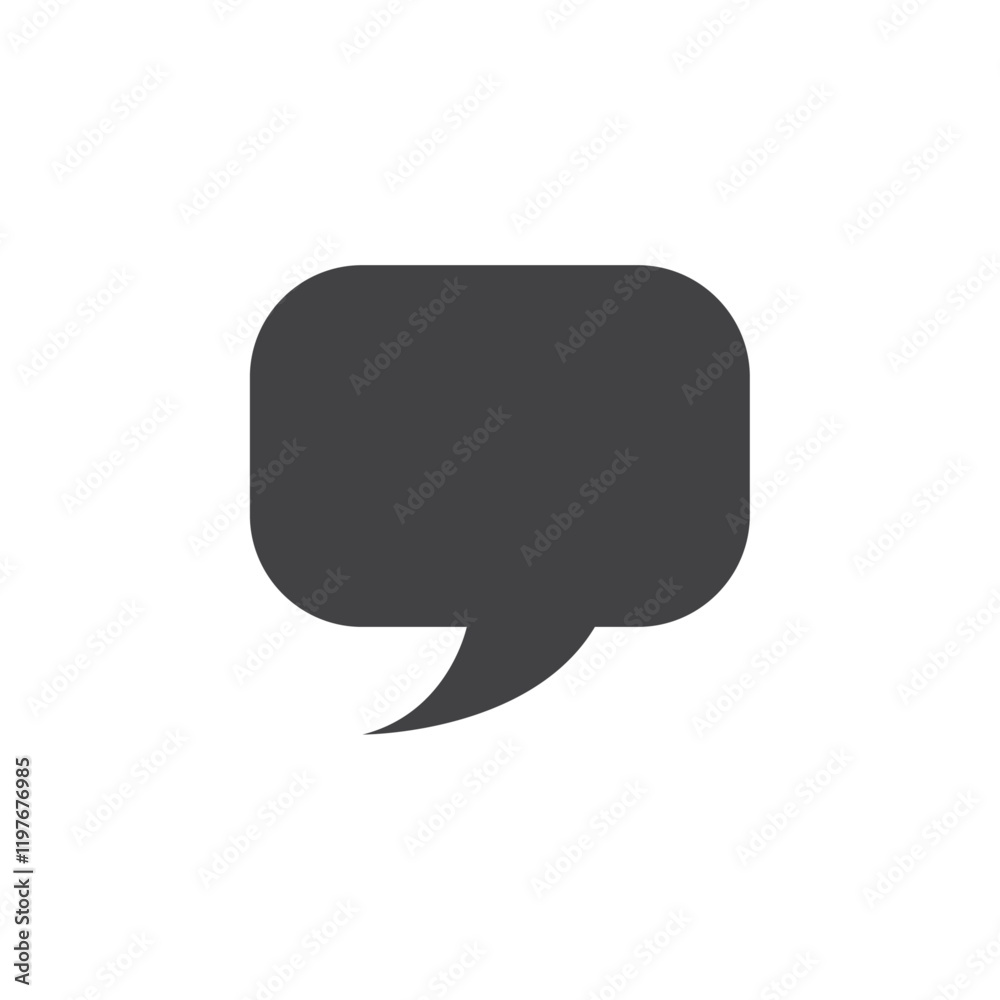 Speech bubble icon Symbol mark in filled style Speech bubble icon Symbol mark in filled style