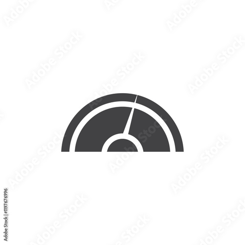 Speedometer icon Symbol mark in filled style