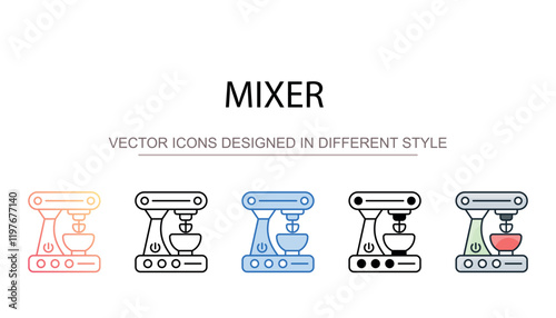 Mixer icon design with white background stock illustration