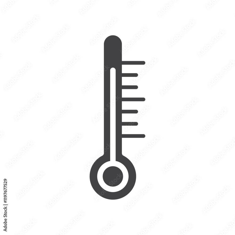 Temperature icon Symbol mark in filled style Temperature icon Symbol mark in filled style
