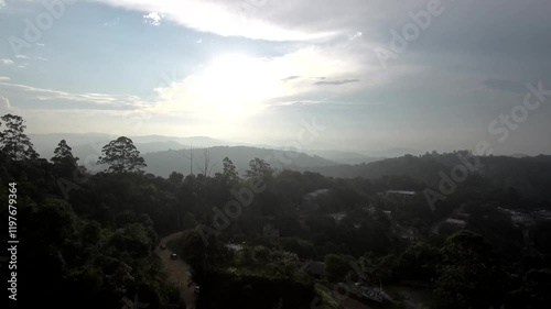 Paisagem aérea serra da Cantareira