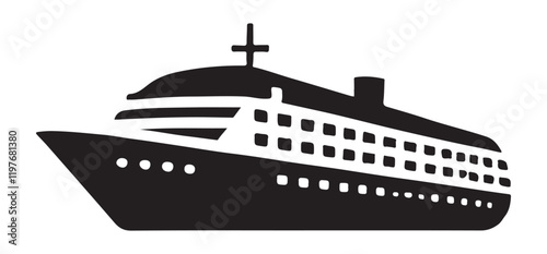 Cruise Ship Silhouette Majestic Ocean Liner