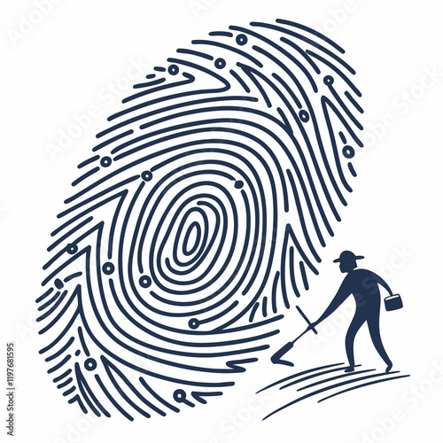 Vector of a digital fingerprint for identity verification