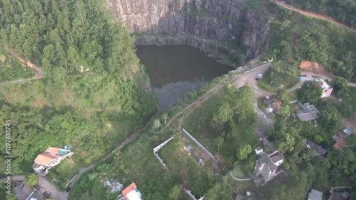 Paisagem aérea serra da Cantareira