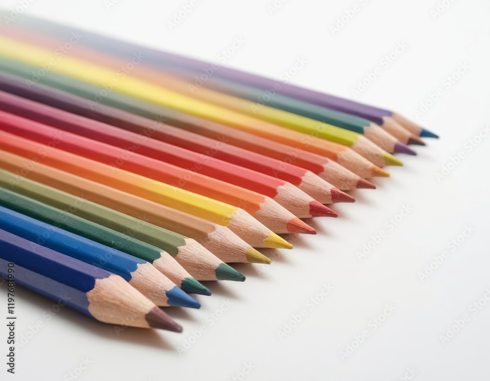 A vibrant arrangement of colored pencils in various hues, creating a cheerful and artistic display. A vibrant arrangement of colored pencils in various hues, creating a cheerful and artistic display.
