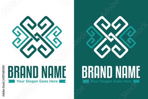 simple modern abstract love symbol illustrator vector logo design