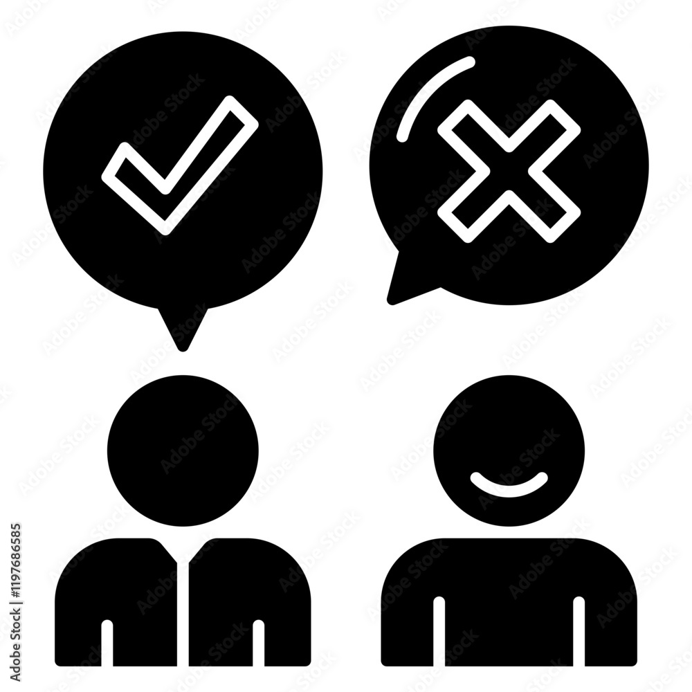 Two people receiving positive and negative feedback, suitable for business, personal development, communication, training, feedback, evaluation concepts. Two people receiving positive and negative feedback, suitable for business, personal development, communication, training, feedback, evaluation concepts.