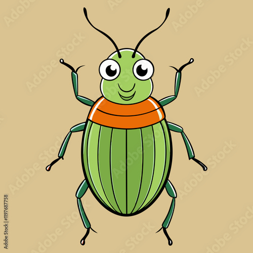 vector illustration of cartoon bug