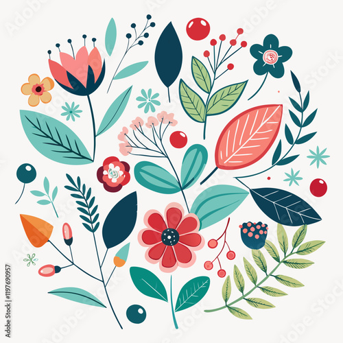 seamless pattern with flowers