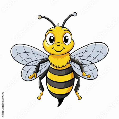 bee on white background