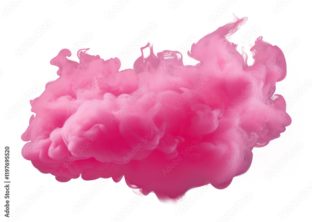 Fototapeta premium PNG Pink smoke cloud black background.