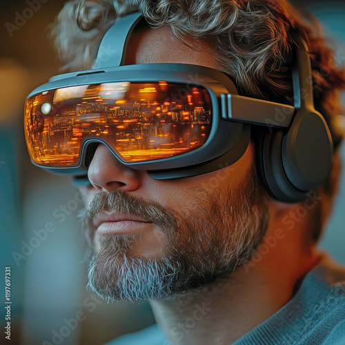 Immersive Vision: Professional Augmented Reality Glasses Enhancing Virtual Interaction and Futuristic Work Environments