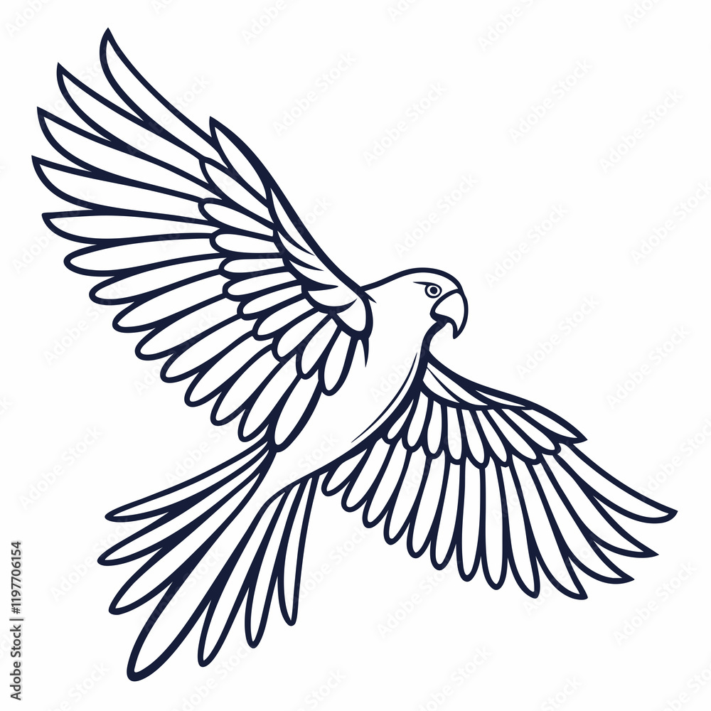 Minimalist line art of a flying bird, ideal for logos, tattoos, and modern designs. Minimalist line art of a flying bird, ideal for logos, tattoos, and modern designs.