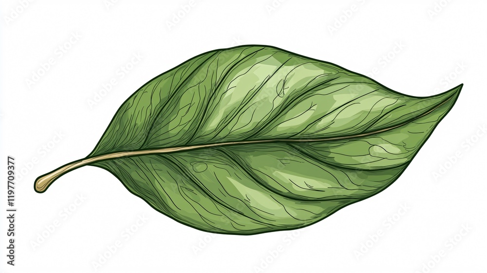 Fototapeta premium Tropical Botany Leaf Nature Background - Wide Angle View