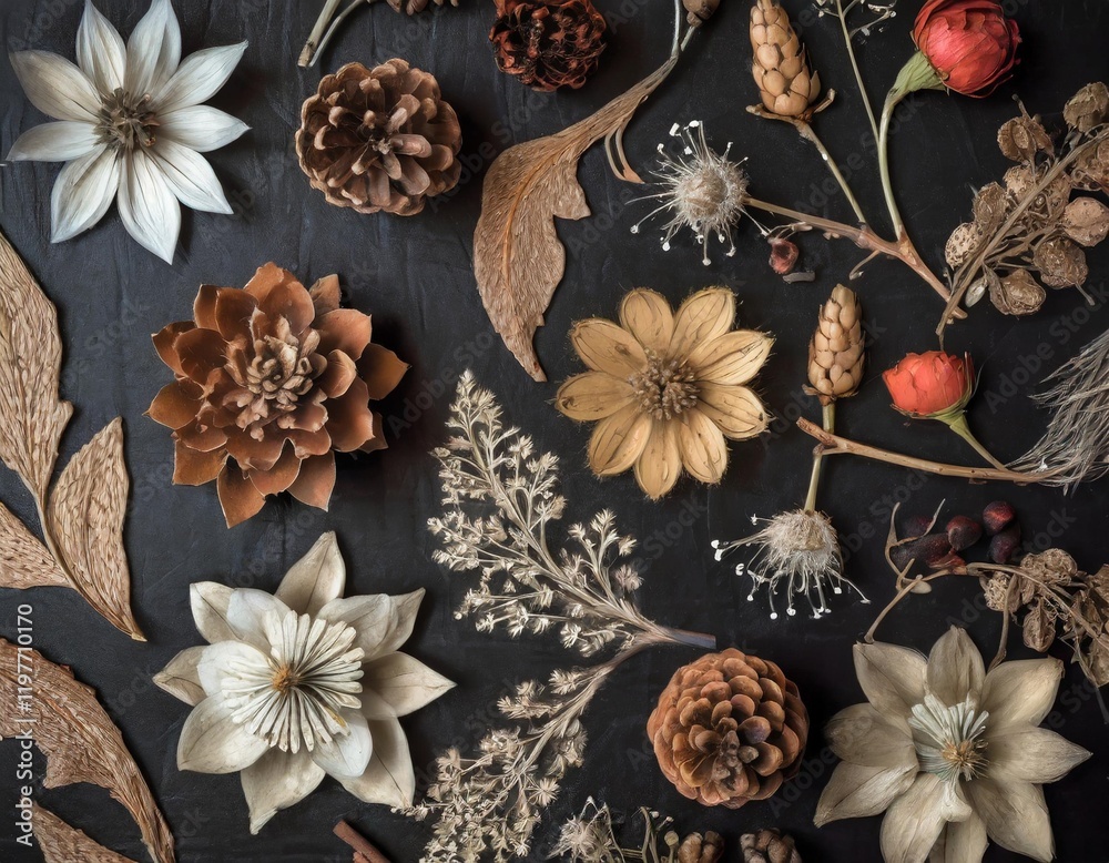 Fototapeta premium Vintage Floral Patterns Echoing the Elegance of a Retro Era