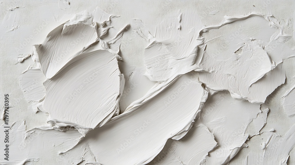 Obraz premium Textured White Paint Impasto Abstract Background. AI Generated