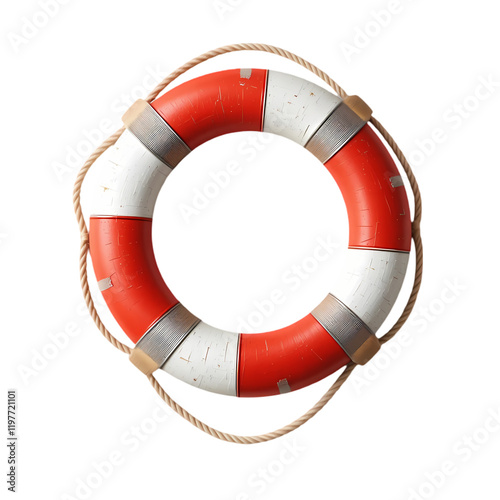 Red White Lifebuoy Ring Nautical Safety Equipment Vintage Design Ocean Sea Rescue aid old boat ship  photo