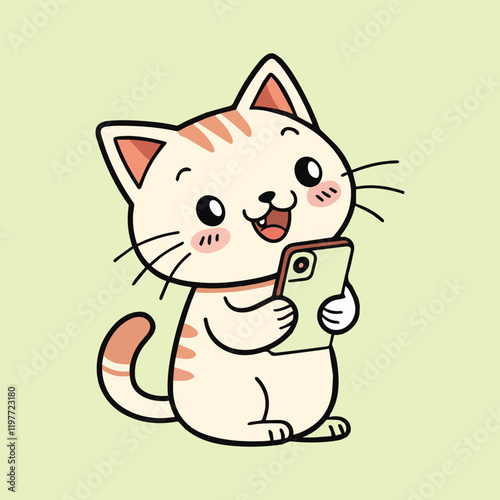 cat with phone call' where playful felines meet modern tech! Watch cats hilariously interact with phones, from answering calls to having funny