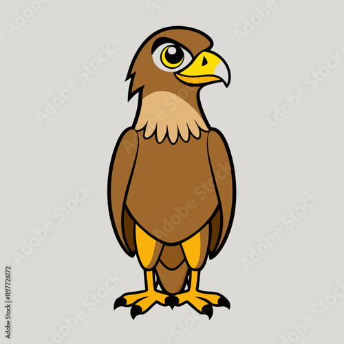 hawk cartoon isolated on white