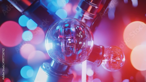 A macro view of an advanced robotic manipulators sensors capturing the intricacies of its pinhole cameras and light detection components contributing to realtime adjustments.
