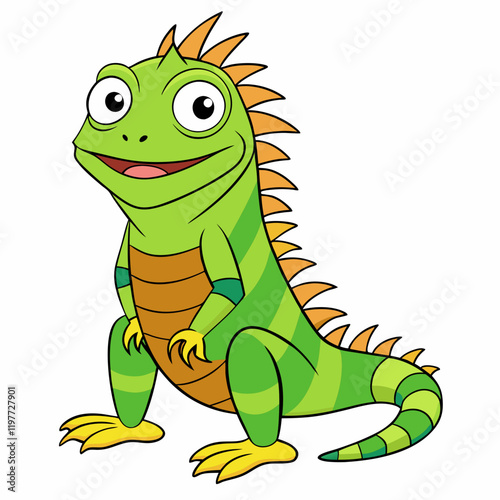 iguana cartoon vector