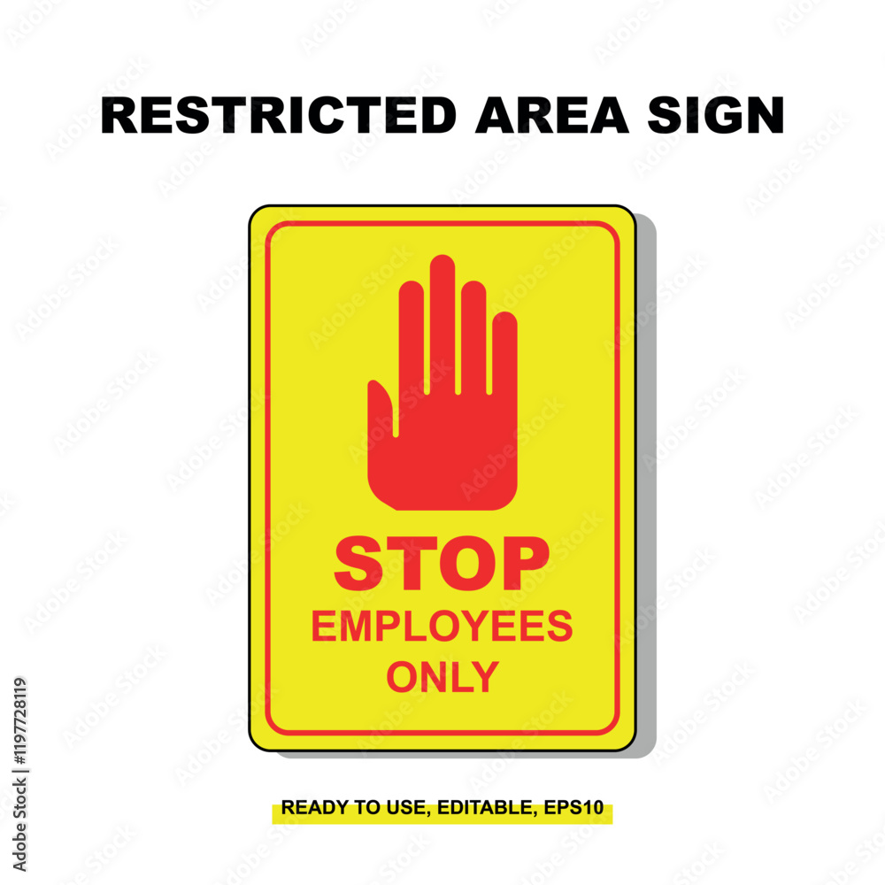 Fototapeta premium High-Security Zone Signs. Danger, Warning, and Restricted Access