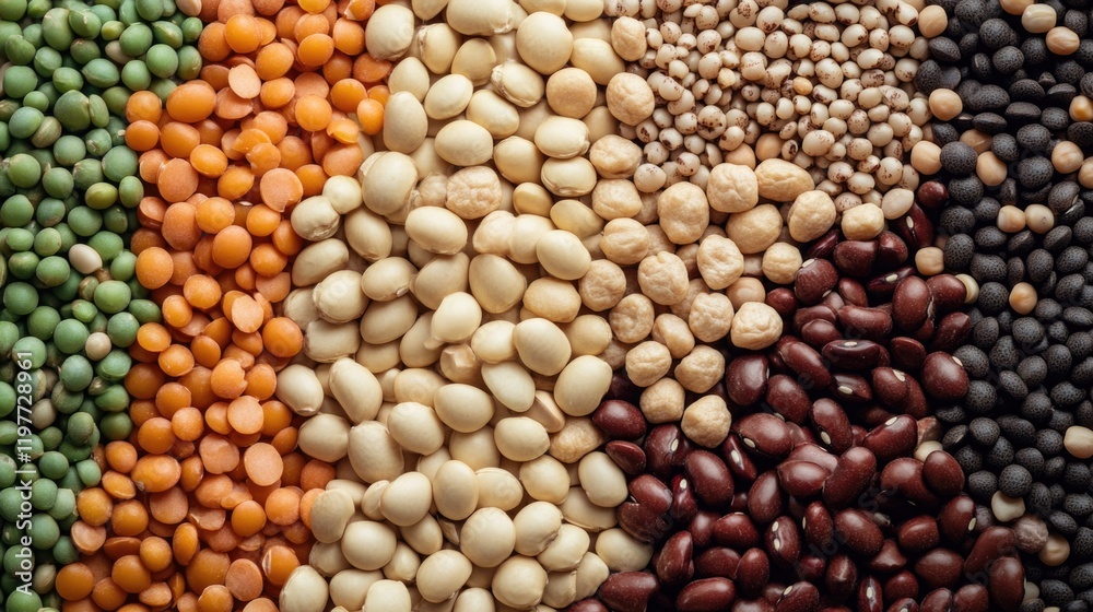 Close-up of assorted legumes, highlighting their variety and potential uses in cuisine. Close-up of assorted legumes, highlighting their variety and potential uses in cuisine.
