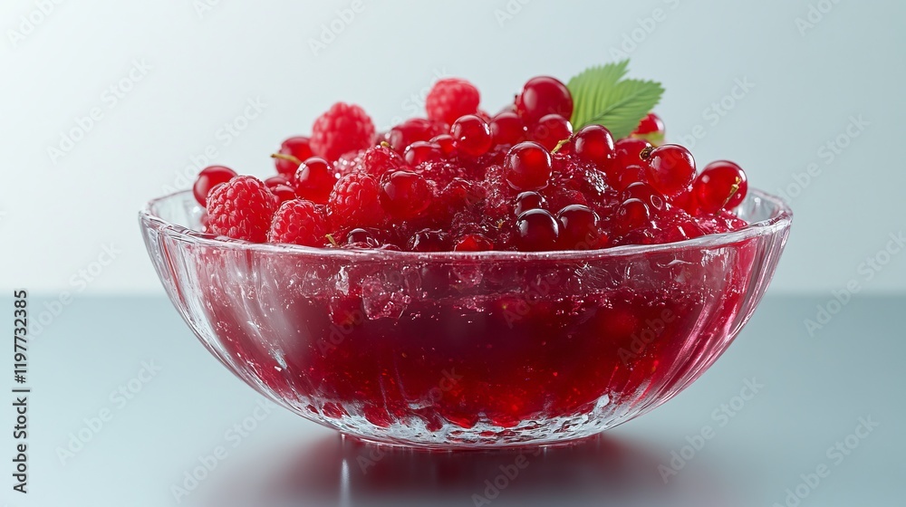 A Vibrant Bowl of Red Berries and Currants - A Summertime Delight A Vibrant Bowl of Red Berries and Currants - A Summertime Delight