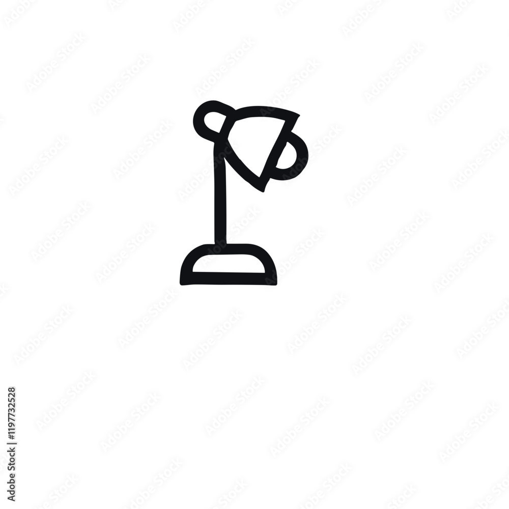 A minimalistic black-and-white line art icon of lamp in a clean vector design that evokes clarity and style A minimalistic black-and-white line art icon of lamp in a clean vector design that evokes clarity and style