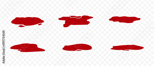 Puddle of blood. Bloodstain on the floor. Puddle of red paint. Human blood
	
