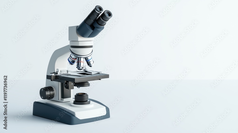 modern laboratory microscope on clean white background modern laboratory microscope on clean white background