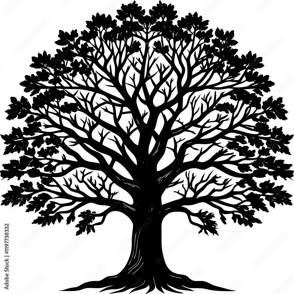 Obraz premium tree silhouette vector