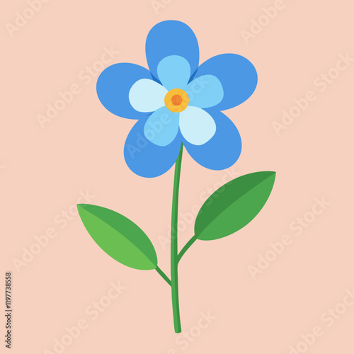 forget me not flower vector illustration 