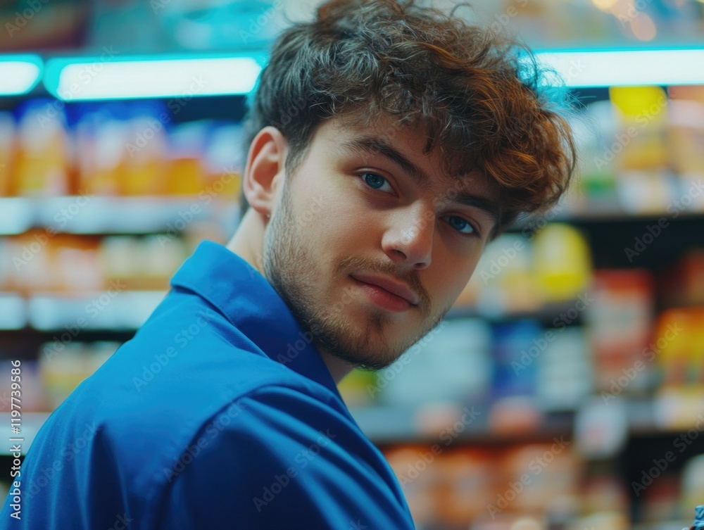 Fototapeta premium Youthful Market Worker