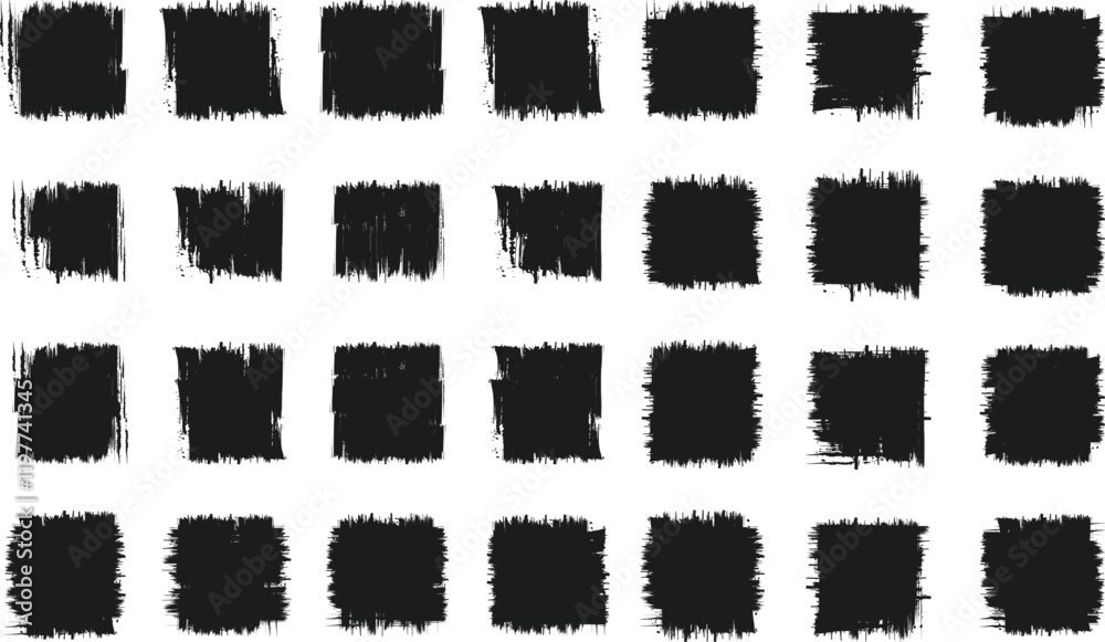 black brush strock set black brush strock set