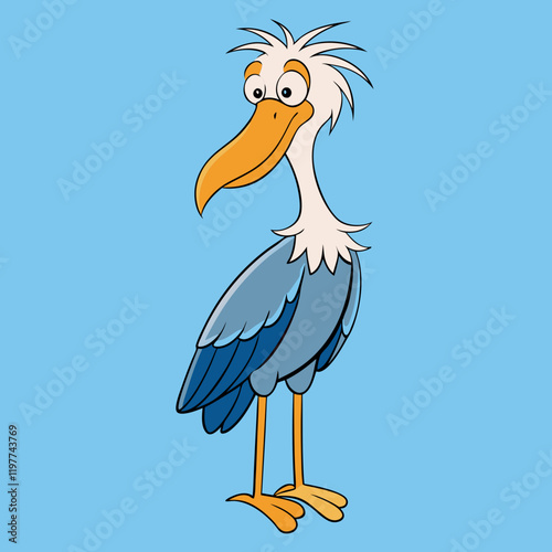 illustration of a marabou stork