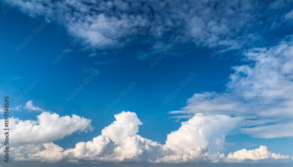 Obraz premium blue sky with white clouds