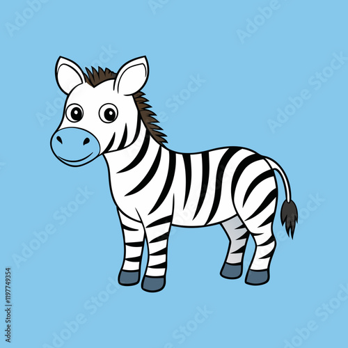 cartoon zebra vector illustration