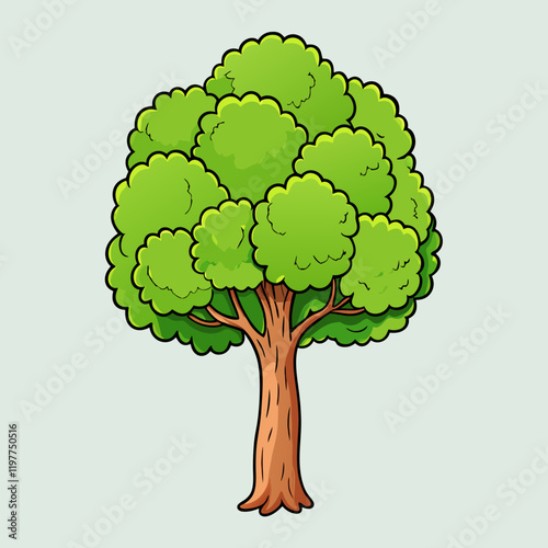 vector illustration of a poplar tree