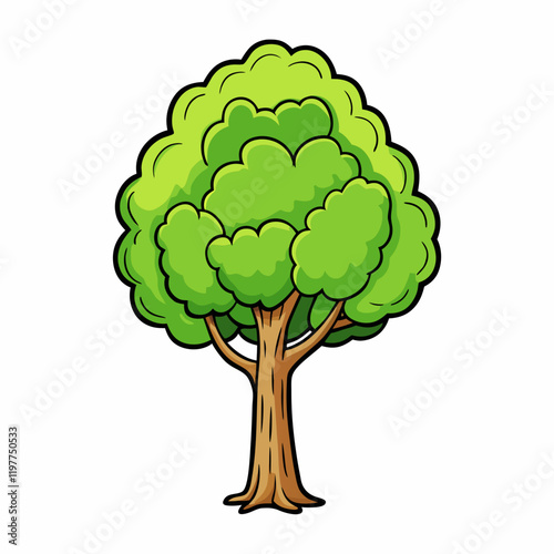 vector illustration of a poplar tree