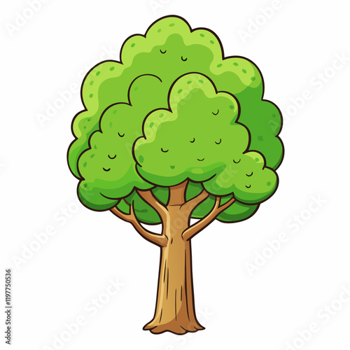 vector illustration of a poplar tree