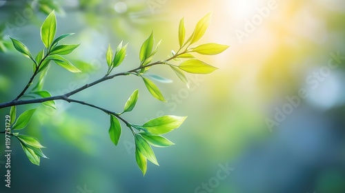 Delicate willow branches in fresh green, soft morning light, serene and minimalist Qingming Festival scene.