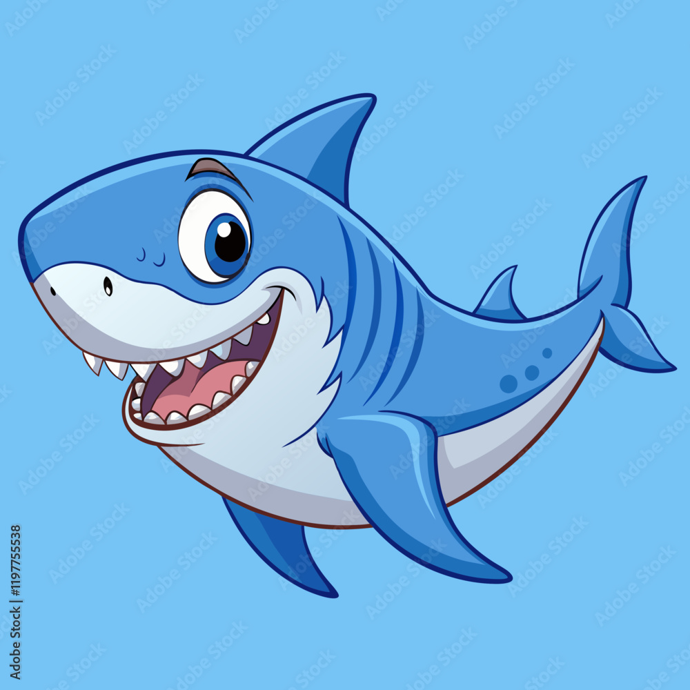 shark cartoon vector