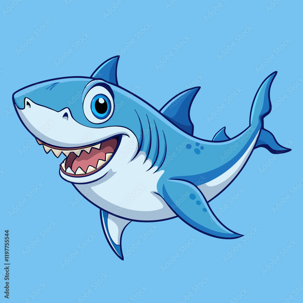 shark cartoon vector shark cartoon vector