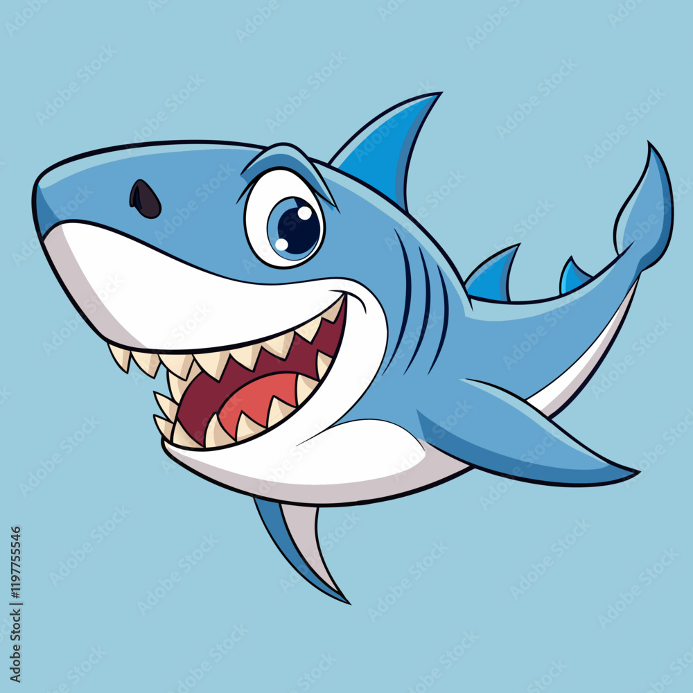 shark cartoon vector shark cartoon vector